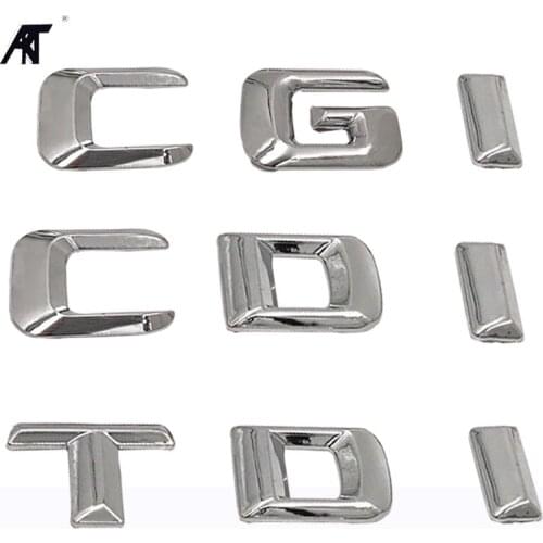 ABS Car Rear Trunk Emblem Lettering Badge Sticker CDI CGI TDI for Mercedes W210 W211 W212 W203 W204 W207 W209 High Quality