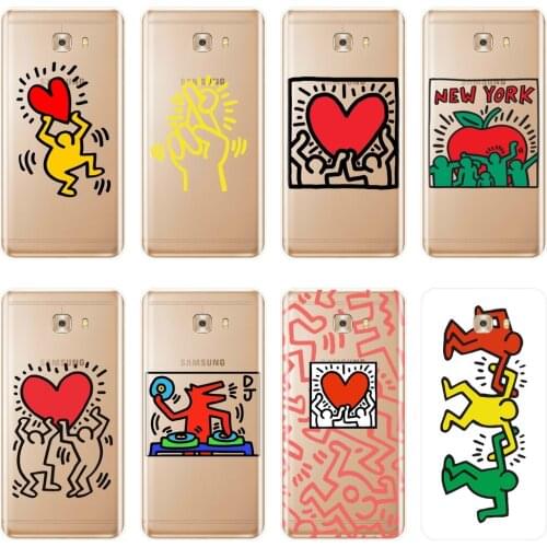 For Samsung Galaxy C9 C7 C5 Pro Case Silicone Soft TPU Funny Heart Love Art Simple Phone Case For Samsung Galaxy C5 C7 C8 Cover
