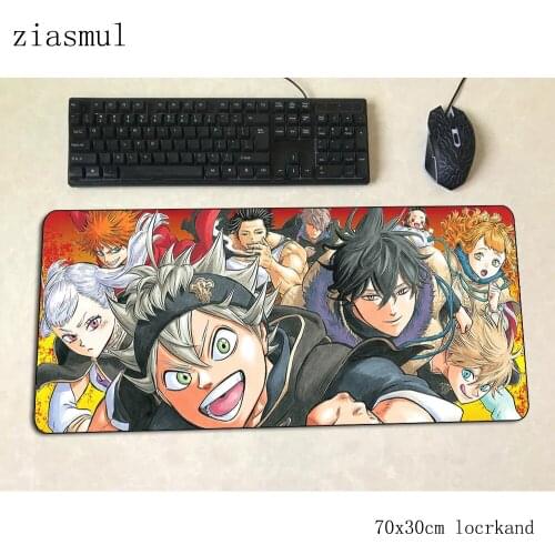 Black clover mouse pad Adorable Computer mat 700x300x3mm gaming mousepad large best padmouse keyboard games pc gamer desk
