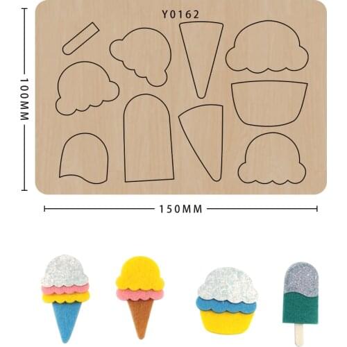 Wood Knife Mold Diy Handmade Craft Ice Cream Scrapbooking Making Decorative Mold Templates Suitable For Sizzix Big Shot Machines