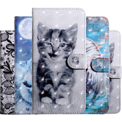 For LG K8 K10 2017 prime Case 3D Painting Flip Case For LG K8 2018 Q Stylo 4 Q8 Cover PU Wallet Leather Case Protective Cover