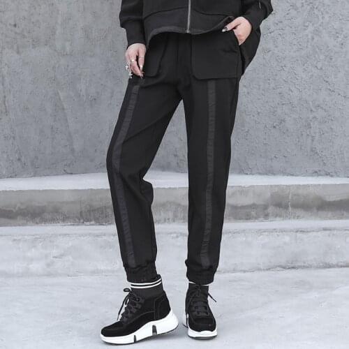 European and American large-size pants loose-fitting harem pants casual trousers autumn and winter women