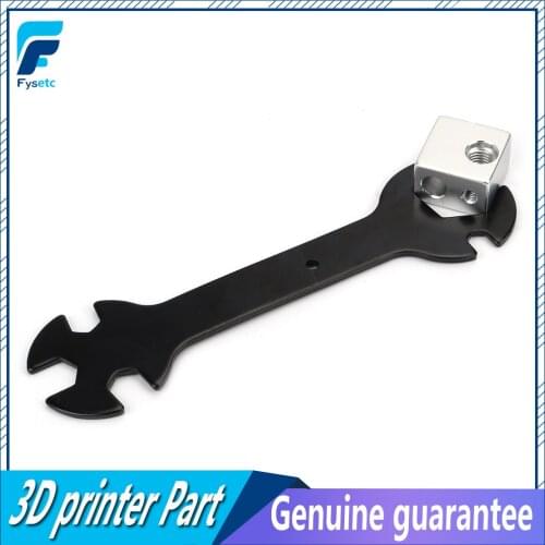3D Printer Parts Tool 5 IN 1 Wrench Stay 5.7mm to 20.2mm Steel Spanner Multifunction Wrench Flat Spanner For E3D MK8 MK10 Nozzle