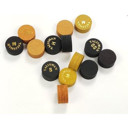 Jassinry 6pcs 14mm black/brown billiards Pool cue tips in SS/S/M/H 8layers cue stick tips Billiards accessories