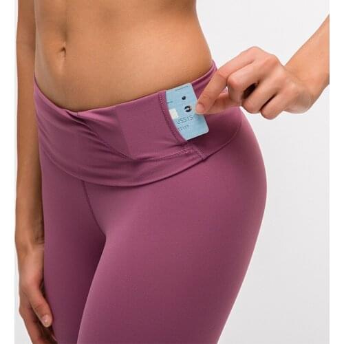 Soft High Waist Yoga Pants Women Tummy Control Slim Hip Push Up Gym Sport Leggings Hidden Pocket Fitness Running Sports Tights