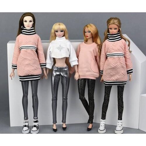 Fashion For barbie pants Micro-tight skinny trousers For Barbie one piece baby gift 1/6 Doll Accessories