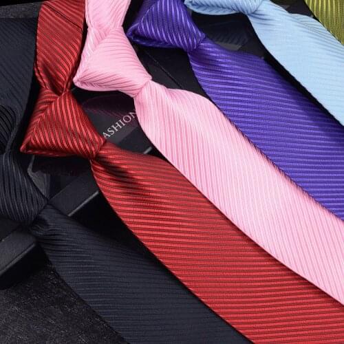 HOOYI Men Neck Tie Solid color Business Neckties Wedding Fashion Work