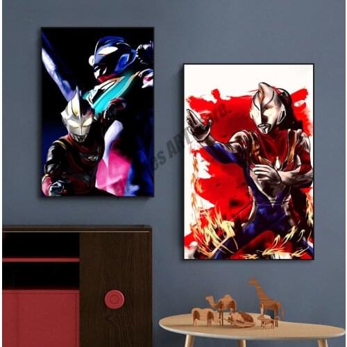 Zeta Taiga Ultraman Wall Art Canvas Painting Nordic Posters and Prints Home Decoration Pictures for Living Children Room Decor