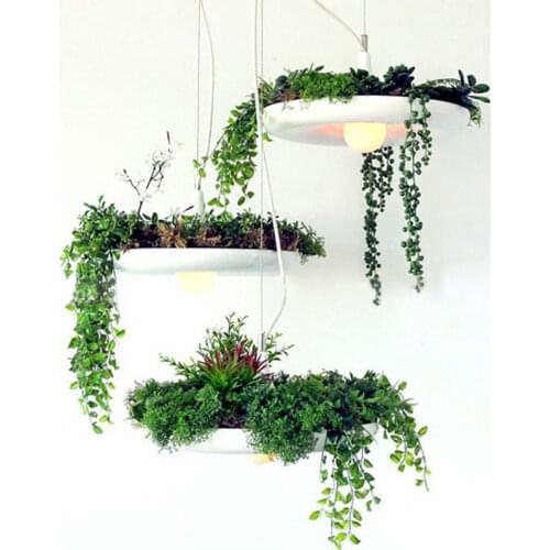 Nordic DIY Plant Pot Pendant Lamp Sky Garden Kitchen Hanging Lights Dining Room Light Fixtures Suspension Luminaire Home Decor
