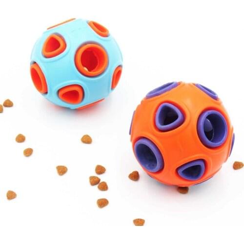 New Pet Toys Dog Toys Interactive Elasticity Ball Natural Rubber Leaking Ball Tooth Clean Ball Cat Dog Chew Interactive Toys