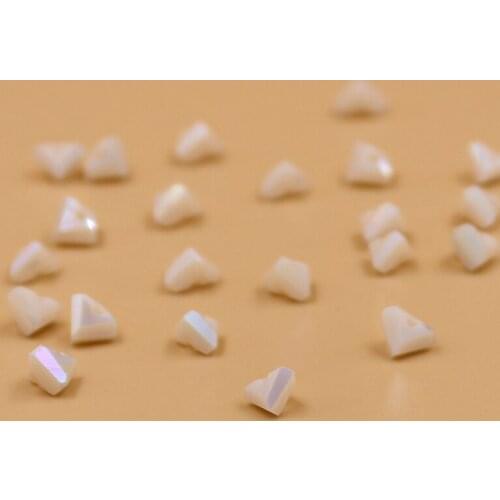 Wholesale 6mm 100pcs Triangle Austria Crystal Beads For Jewelry Making DIY Handmade Bracelet