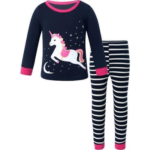 Oyolan 2pcs Suits Kids Clothing Sets Girl Children Cartoon Printing Long Sleeve Sets Tshirt and Skinny Pants Sets For Girls