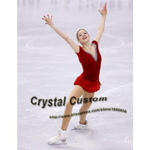 Custom Girls Ice Figure Skating Dress Graceful New Brand Kids Skating Dresses Competition DR3432