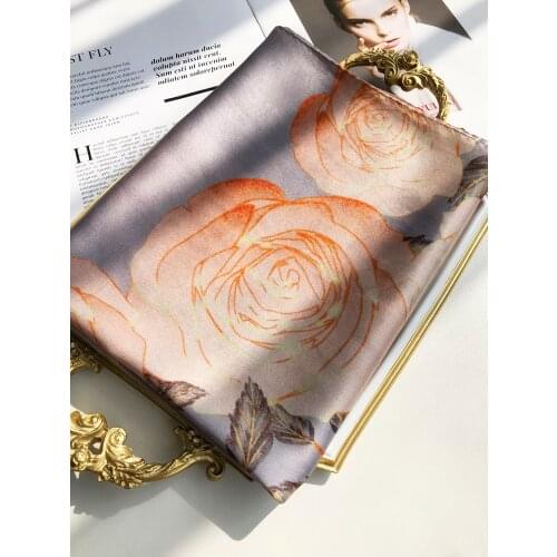 Luxury Print Shawls Wraps For Ladies 100% Pure Silk Scarf For Women Fashion Real Natural Silk Long Scarves Foulard Femme