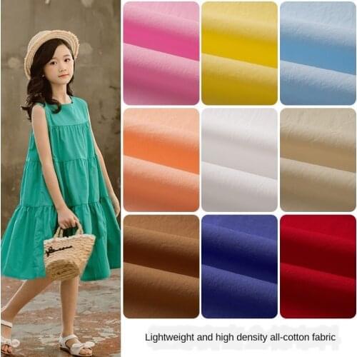 Width 61" Light Plain Cotton Fabric for Shirts Shorts Skirts and Chinese clothing