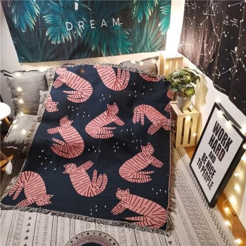 Nordic Pink Tapestry Wall Hanging Sofa Background Tapestry Aesthetic Retro Large Tapiz Pared Tela Bedroom Decoration EB5GT