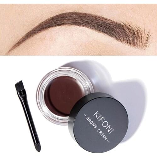 5 Colors Waterproof Eyebrow Cream Long Lasting Enhancer Eyebrow Shadow Dye Gel Cosmetic Makeup Brown Black Brow Tint with Brush