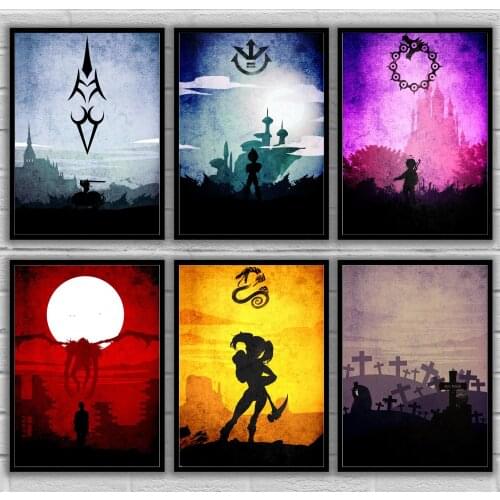 The Saber Vegeta Blue Minimalist Violet Meliodas Yagami Diane Young Allen Walker Zoro Vs Mihawk Japanese Art Anime Poster