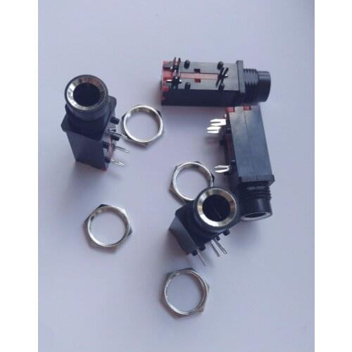 10 sets Stereo 1/4'' 6.35mm Socket + Nut for Microphone Headset DJ Headphones