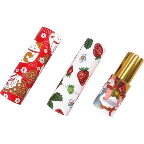 Fasion style 50PCS eco friendly Environmental protection push type paper lip tube paper empty tube for lip balm cylinder spot