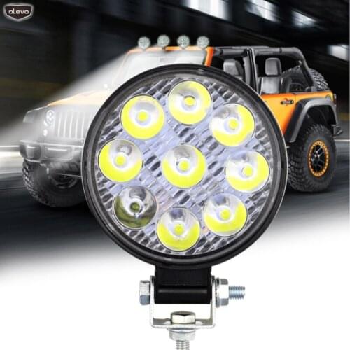 2PCS LED Car Work Light 12V 24V 9LED Light Bar Spotlight Flood Offroad Auxiliary Lights Off Road Motorcycle Car Headlights