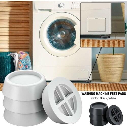4 Pcs Washing Machine Anti-vibration Mute Protection Mat Anti-skid Foot Pad Dryer Home ALI88