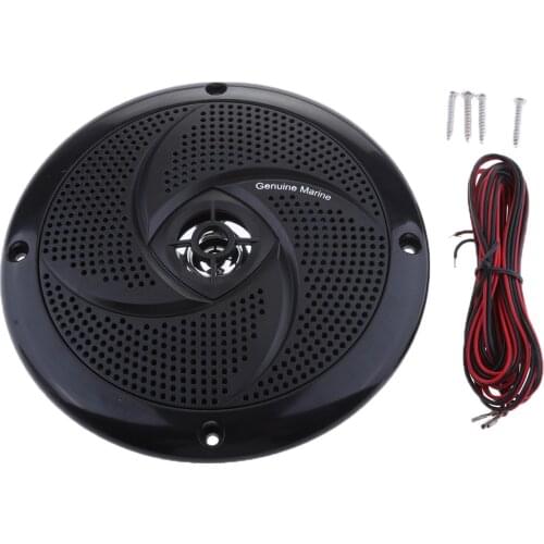 6.5 inch Marine Boat Speaker System 90 dB 4 Ω Audio Sound - 60 Watts Power - Flush Mount - Weatherproof - Black