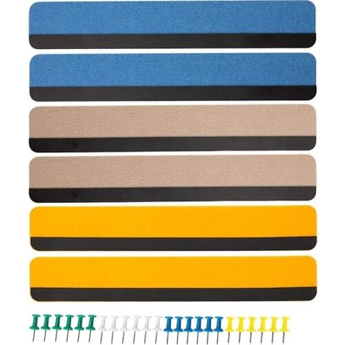 6 Pack Color Combo Bulletin Board Strips Thick Adhesive Backed Magnetic Bulletin Bars for Home Office Memo Cork Board