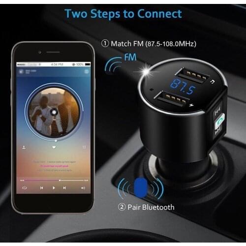 Dual USB Charger Car FM Transmitter Bluetooth Radio Adapter Kit Brand New High Quality Fashion Hot