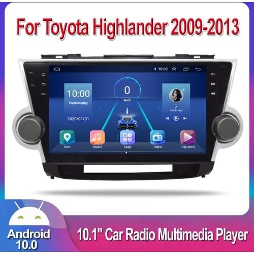 10.1"Car Multimedia Player Android 9.1 Radio Stereo Audio Video with GPS BT 4G internet WiFi forToyota Highlander 2009-2013