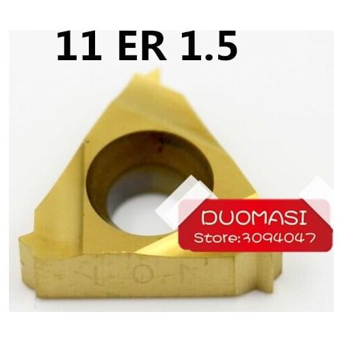Free Shipping 10pcs 11 ER 1.5ISO External Indexable Tungsten Carbide Threading Lathe Inserts for SER Threaded Lathe Holder