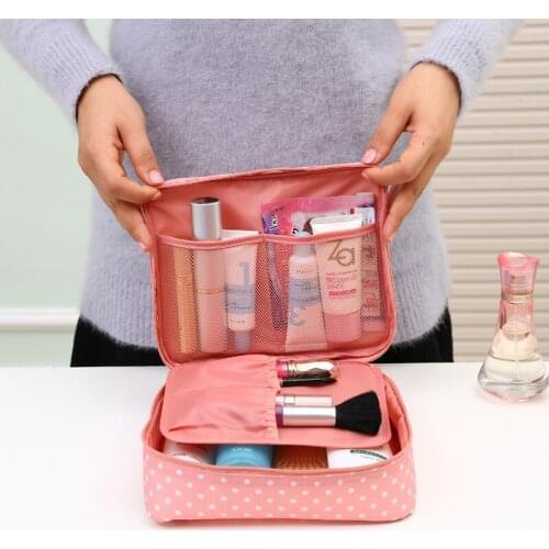 Brand Design Portable Toiletry Cosmetic Bag Waterproof Makeup Make Up Wash Organizer Zipper Storage Pouch Travel Kit Handbag