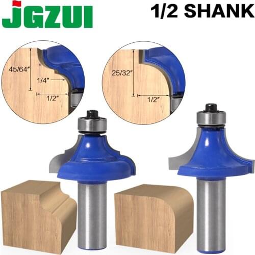 1pcs12mm shank 1/2" shank Corner Round Over Router Bit with BearingMilling Cutter for Wood Woodwork Tungsten Carbide
