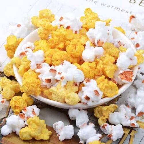 Clay Artificial Fake Corn Popcorn simulation Samples dummy puffed rice kitchen dessert decoration Model 20pcs/set