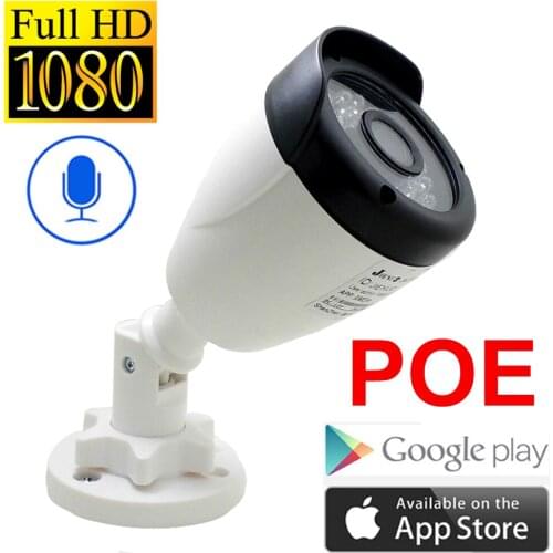 1080P Poe Ip Camera Audio Cctv Security Video Surveillance Bullet IPCam Infrared Indoor Home Outdoor Waterproof Cameras H.265