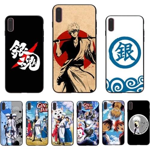 Comic GINTAMA Phone Case For Iphone XS X XR 6S 6 7 8 Plus 10 SE 2020 11 Pro Max 12 Mini Mobile Shell 5S Cartoon Hard Cover Coque