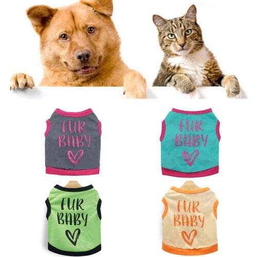 Cute Monkey Pattern Summer Dog Shirt Cotton Casual Pet Vest Comfortable Dog Clothes For Small Dog T-Shirt Puppy Dog Clothes
