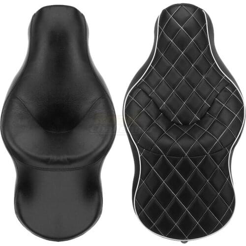 Motorcycle Leather Two Up Driver Passenger Seat For Harley Sportster XL iron 883 1200 48 2004-2015 14 13 12 11 10 09 08 07 06 05