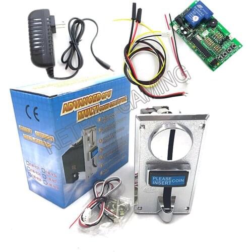 Coin-OPerated Multi Coin Accetor CH926 Diy Kit Accept 1-6 Kinds of Token JY timer control board Amplifier Adapter Bundles