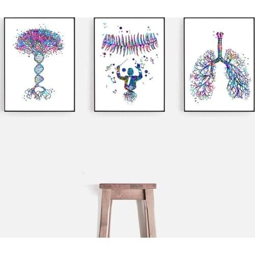 DNA Art Picture Home Decor Nordic Tooth Anatomy Canvas Painting Wall Art Dentist''room Decor HD Image Posters and Prints