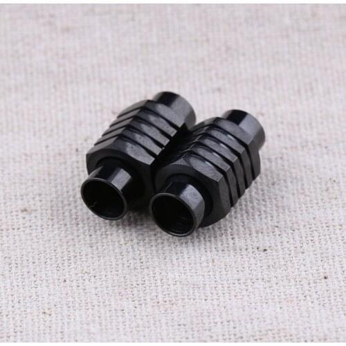 Onwear 5pcs stainless steel black magnet clasp fitting 6mm leather cord end magnetic clasps for bracelets necklace making