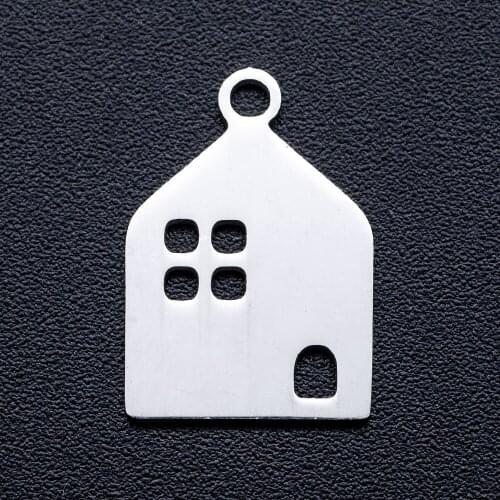 10pcs/lot Sweet House DIY Jewelry Charms Wholesale 100% Stainless Steel Never Tarnish Pendants Dropshipping Factory Direct