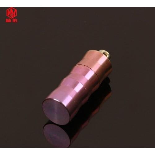 1PC Portable Mini Pill Bottle Sealed Warehouse Necklace Pendant Outdoor EDC Tool Titanium Alloy Waterproof Bottle