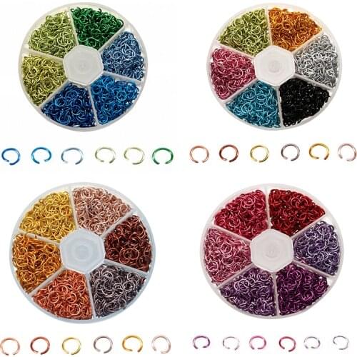 1080pcs 6mm Colorful Aluminum Jump Ring Opening Ring Split Ring DIY Jewelry Making Findings DIY Necklace Crafts Accessories