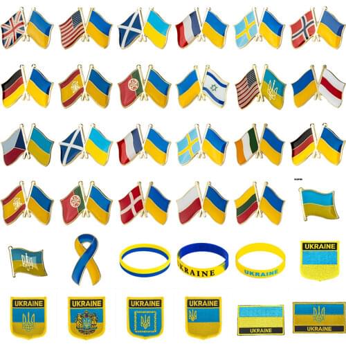 Scotland Ukraine Friendship flag badge