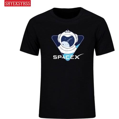 SpaceX Aerospace T shirt "Heavy Falcon" Carrier Rocket Astronaut Mens TShirt Landing Mars Fashion Cotton T-Shirt 2020
