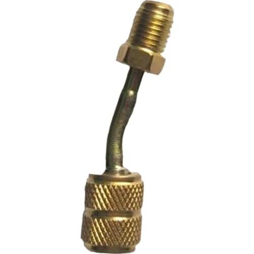 Split Ductless Service Port Adapter For Gauge Hose, 5/16" SAE - 1/4" SAE