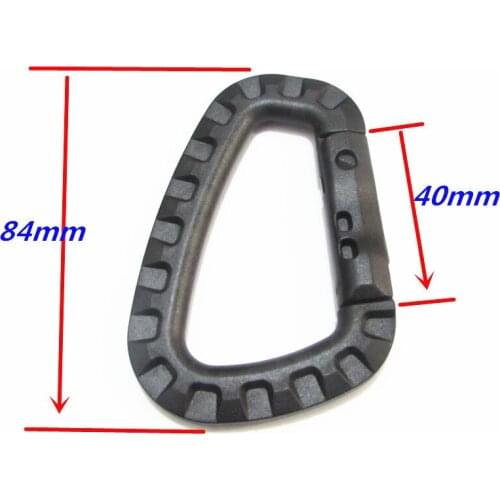 Tactical Carabiner Hard Plastic Buckle D-Shaped Carabiners Outdoor Tactical Camping