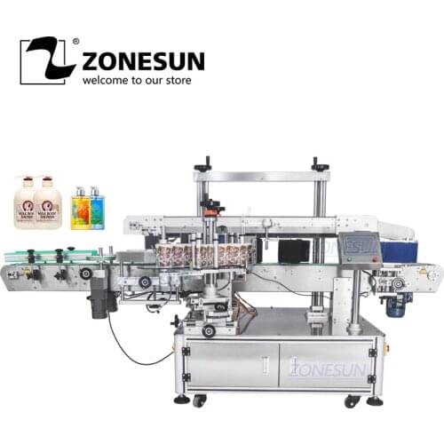 ZONESUN ZS-TB963 High Speed Flat Automatic Round Bottle Labeling Sticker Dispenser Coding Machines For Label Round Bottles