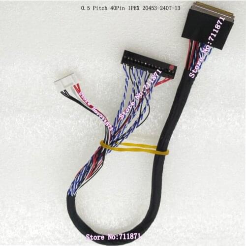 ​0.5 Pitch 40 Pin I-PEX 20453-240T-13 LVDS 2ch 8bit EV156FHM-N11 Screen Cable IPEX 20453 240T LVDS EV156FHM N11 Screen Line wire